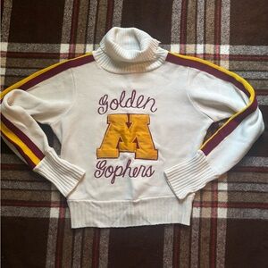 Vintage Varsity Minnesota Golden Gophers cheer sweater / turtleneck